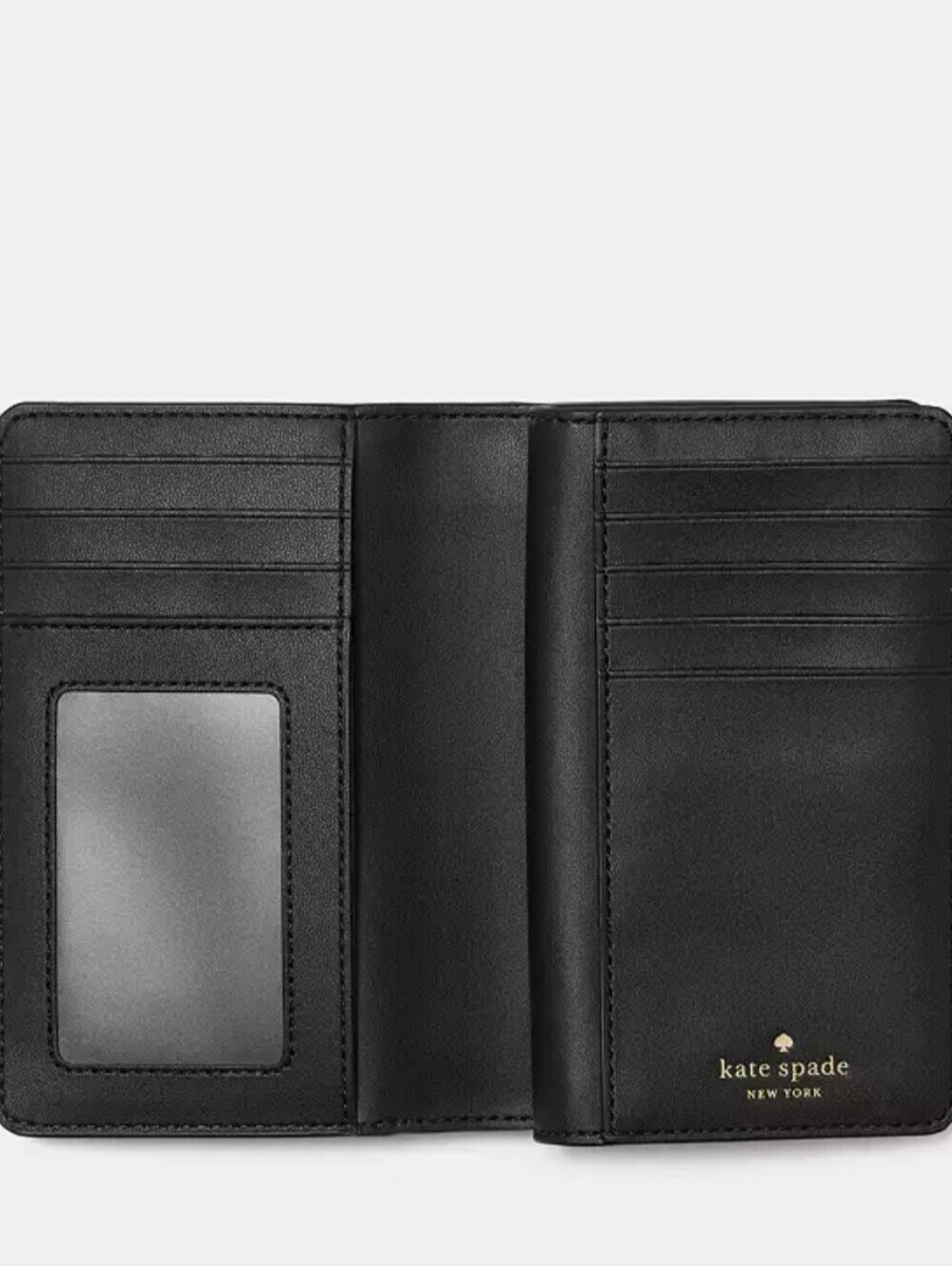 Kate Spade Elise Medium Compact Bifold Pebble Leather Wallet - Picture 3 of 15